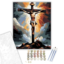 Számfestő.hu Krisztus Kereszten - számfestő készlet – 40×50 cm (Keretre feszítve) kreatív és készségfejlesztő