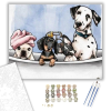 Számfestő.hu Kutyák A Kádban - számfestő készlet – 40×50 cm (Keretre feszítve)