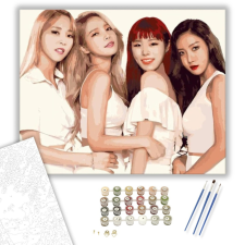 Számfestő.hu Lánycsapat - számfestő készlet – 40×50 cm (Keretre feszítve) kreatív és készségfejlesztő