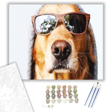 Számfestő.hu Laza kutya - számfestő készlet – 40×50 cm (Keretre feszítve) kreatív és készségfejlesztő