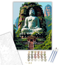 Számfestő.hu Leshan Buddha Nyugalma - számfestő készlet – 40×50 cm (Keretre feszítve) kreatív és készségfejlesztő