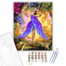 Számfestő.hu Lila angyalszárny - számfestő készlet – 40×50 cm (Keretre feszítve) kreatív és készségfejlesztő