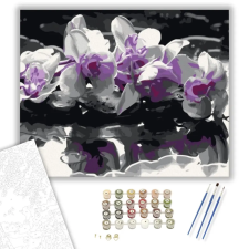 Számfestő.hu Lila Orchidea - számfestő készlet – 50×60 cm (Keretre feszítve) kreatív és készségfejlesztő
