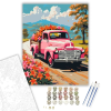 Számfestő.hu Liliomok Vintage Teherautón - számfestő készlet – 80×100 cm (Keretre feszítve)