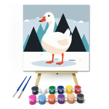 Számfestő.hu Lúd az erdőben - gyerek számfestő készlet – 40×40 cm (Keret nélkül) kreatív és készségfejlesztő