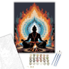 Számfestő.hu Meditáló Jógik Szent Tűz előtt - számfestő készlet – 60×70 cm (Keretre feszítve)