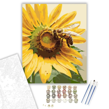 Számfestő.hu Méh Napraforgón - számfestő készlet – 50×60 cm (Keret nélkül) kreatív és készségfejlesztő