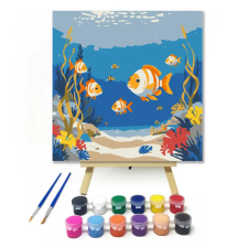 Számfestő.hu Mélytengeri kaland - gyerek számfestő készlet – 50×50 cm (Keret nélkül) kreatív és készségfejlesztő