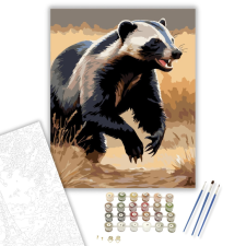 Számfestő.hu Mézborz a Szavannán - számfestő készlet – 40×50 cm (Keretre feszítve) kreatív és készségfejlesztő