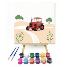 Számfestő.hu Mezei úton - gyerek számfestő készlet – 20×20 cm (Keretre feszítve) kreatív és készségfejlesztő