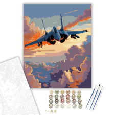Számfestő.hu Modern Vadászgép Függőleges Felszállása - számfestő készlet – 40×50 cm (Keretre feszítve) kreatív és készségfejlesztő