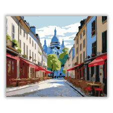 Számfestő.hu Montmartre-i Utcakép és Sacré-Cœur - számfestő készlet kreatív és készségfejlesztő