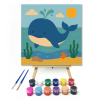 Számfestő.hu Mosolygós Bálna a Tenger mélyén - gyerek számfestő készlet – 20×20 cm (Keretre feszítve)