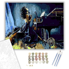 Számfestő.hu Művésznő - számfestő készlet – 40×50 cm (Keretre feszítve) kreatív és készségfejlesztő