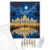 Számfestő.hu Mysore Palota Éjszakai Fényekben - számfestő készlet – 40×50 cm (Keretre feszítve)