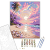 Számfestő.hu Napkelte a Trópusi Tengerparton - számfestő készlet – 40×50 cm (Keretre feszítve)