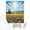 Számfestő.hu Napraforgó Mező a Kék Ég Alatt - számfestő készlet – 40×50 cm (Keretre feszítve)