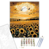 Számfestő.hu Napraforgó Mező és Madarak - számfestő készlet – 40×50 cm (Keretre feszítve)