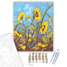 Számfestő.hu Napraforgók - számfestő készlet – 40×50 cm (Keretre feszítve) kreatív és készségfejlesztő
