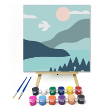 Számfestő.hu Napsütés - gyerek számfestő készlet – 50×50 cm (Keretre feszítve) kreatív és készségfejlesztő