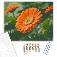 Számfestő.hu Narancssárga Gerbera Katicabogárral - számfestő készlet – 60×70 cm (Keret nélkül) kreatív és készségfejlesztő