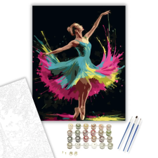 Számfestő.hu Neon Balerina Mozdulat - számfestő készlet – 60×70 cm (Keret nélkül) kreatív és készségfejlesztő