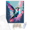 Számfestő.hu Neon Kolibri Absztrakt Színekben - számfestő készlet – 40×50 cm (Keretre feszítve)