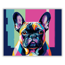 Számfestő.hu Neon Színű French Bulldog Portré - számfestő készlet kreatív és készségfejlesztő