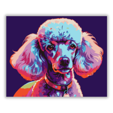 Számfestő.hu Neon Színű Poodle - számfestő készlet kreatív és készségfejlesztő