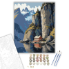 Számfestő.hu Nordic Fjord Hegyekkel - számfestő készlet – 40×50 cm (Keretre feszítve)