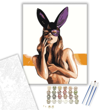 Számfestő.hu Nyuszi lány - számfestő készlet – 40×50 cm (Keretre feszítve) kreatív és készségfejlesztő