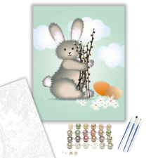 Számfestő.hu Nyuszkó - húsvéti számfestő készlet – 40×50 cm (Keretre feszítve) kreatív és készségfejlesztő