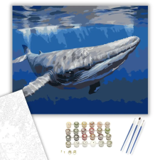 Számfestő.hu Óceán Alatt Úszó Bálna - számfestő készlet – 80×100 cm (Keret nélkül) kreatív és készségfejlesztő