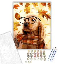 Számfestő.hu Okos kutya - számfestő készlet – 60×70 cm (Keret nélkül) kreatív és készségfejlesztő