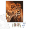 Számfestő.hu Oroszlánok - számfestő készlet – 40×50 cm (Keretre feszítve)