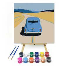 Számfestő.hu Országúton - gyerek számfestő készlet – 30×30 cm (Keretre feszítve) kreatív és készségfejlesztő