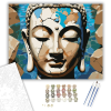 Számfestő.hu Ősi Buddha Arca Víz Tükrében - számfestő készlet – 40×50 cm (Keretre feszítve)