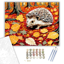 Számfestő.hu Őszi Erdő Lakója - számfestő készlet – 40×50 cm (Keretre feszítve) kreatív és készségfejlesztő