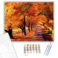 Számfestő.hu Őszi falevelek - számfestő készlet – 40×50 cm (Keretre feszítve) kreatív és készségfejlesztő