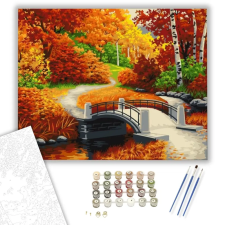 Számfestő.hu Őszi séta a parkban - számfestő készlet – 80×100 cm (Keret nélkül) kreatív és készségfejlesztő
