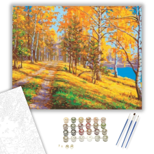 Számfestő.hu Őszi Színes Erdei Ösvény - számfestő készlet – 40×50 cm (Keretre feszítve) kreatív és készségfejlesztő