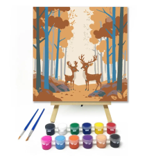 Számfestő.hu Őzikék - gyerek számfestő készlet – 40×40 cm (Keretre feszítve) kreatív és készségfejlesztő