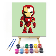 Számfestő.hu Páncélos hős - gyerek számfestő készlet – 20×20 cm (Keretre feszítve) kreatív és készségfejlesztő