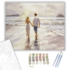 Számfestő.hu Pár a tengerparton- számfestő készlet – 40×50 cm (Keretre feszítve) kreatív és készségfejlesztő