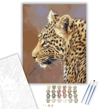 Számfestő.hu Párduc - számfestő készlet – 40×50 cm (Keretre feszítve) kreatív és készségfejlesztő