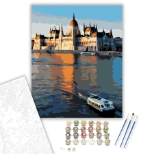 Számfestő.hu Parlament a Duna-parton - számfestő készlet – 40×50 cm (Keretre feszítve) kreatív és készségfejlesztő