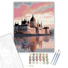 Számfestő.hu Parlament Napkeltekor - számfestő készlet – 50×60 cm (Keretre feszítve) kreatív és készségfejlesztő