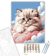 Számfestő.hu Persa Kiscica Felhőkön - számfestő készlet – 40×50 cm (Keretre feszítve) kreatív és készségfejlesztő