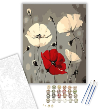 Számfestő.hu Pipacsok - számfestő készlet – 40×50 cm (Keretre feszítve) kreatív és készségfejlesztő