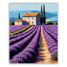 Számfestő.hu Provence-i Levendulamező és Kőház - számfestő készlet kreatív és készségfejlesztő